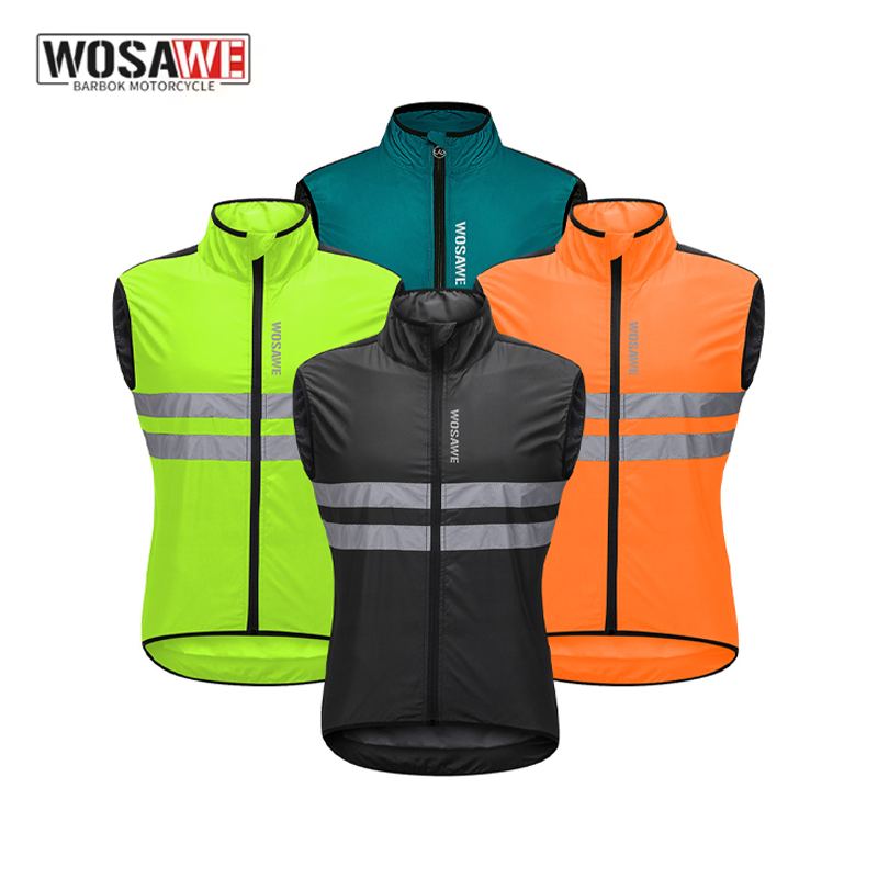 Cycling Gear Man - WOSAWE 남성용 사이클링 윈드브레이커 조끼 경량