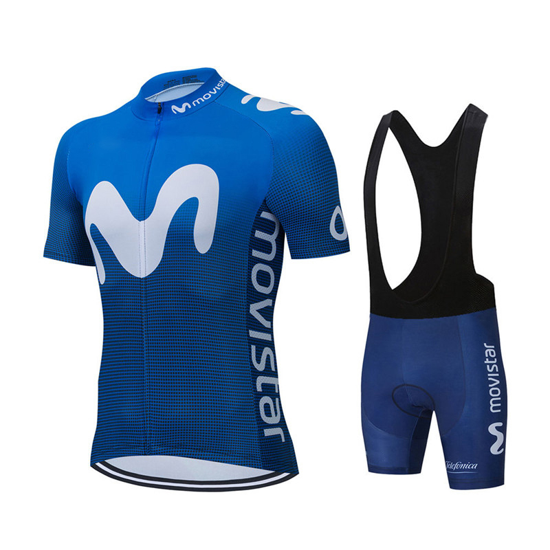 Cycling Gear Leaderboard - Movistar-신제품 팀 사이클링 저지 세트 MTB