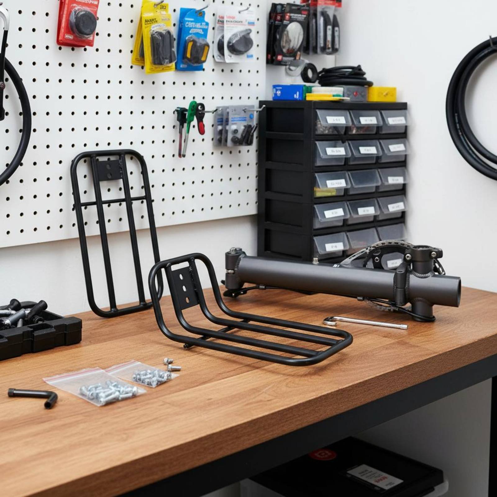 Bike Cargo Rack - 접이식 자전거 앞 짐받이 견고한 구조