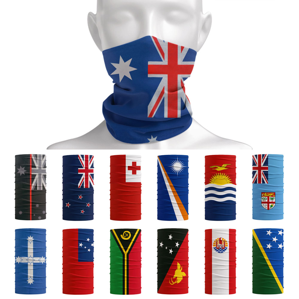 Cycling Gear New Zealand - 호주 뉴질랜드 국기 패턴 목 각반