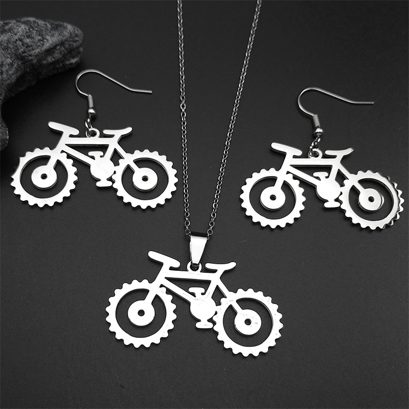 트렌디 기어 자전거 펜던트 쥬얼리 세트 여성 남성 스테 - Cycling Gear Gifts 리뷰 및 가격