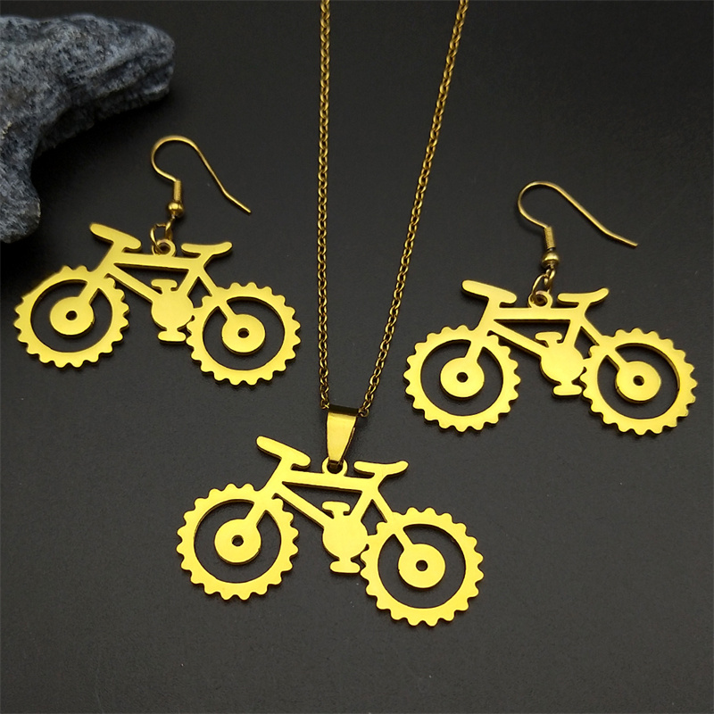 트렌디 기어 자전거 펜던트 쥬얼리 세트 여성 남성 스테 - Cycling Gear Gifts 리뷰 및 가격