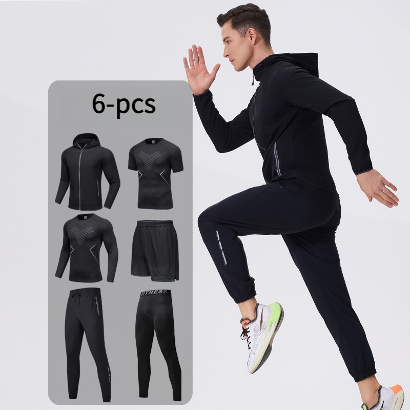 남성용 6피스 스포츠웨어 세트 후드 포함 통기성 캠핑  - Cycling Gear Man 리뷰 및 가격