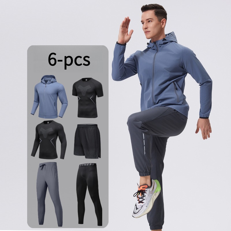 남성용 6피스 스포츠웨어 세트 후드 포함 통기성 캠핑  - Cycling Gear Man 리뷰 및 가격