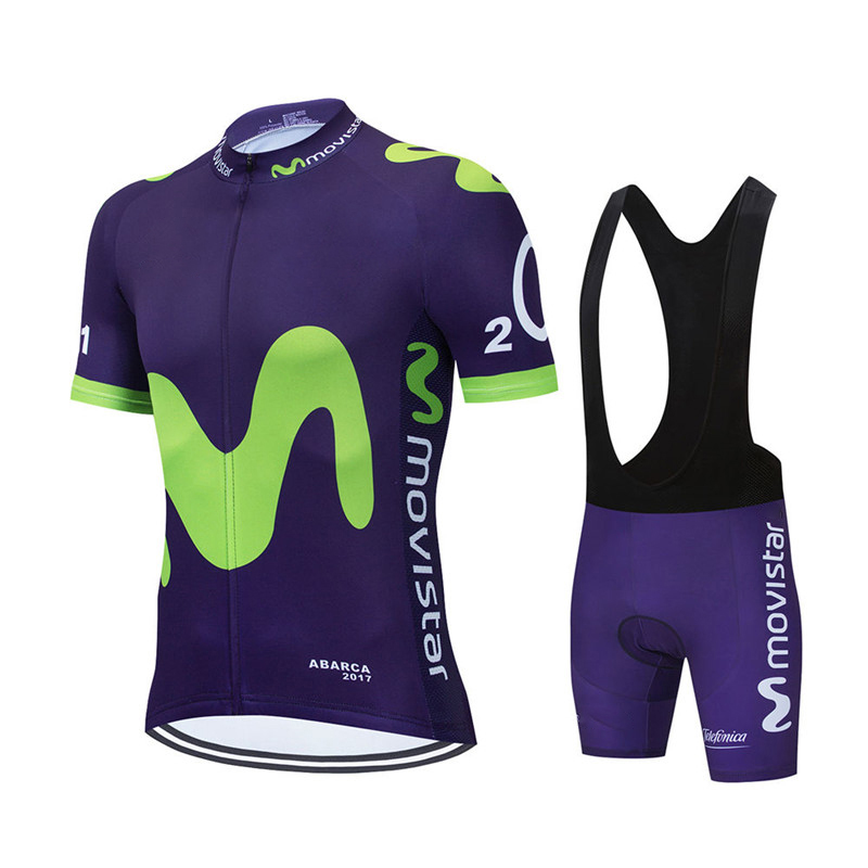 Movistar-신제품 팀 사이클링 저지 세트 MTB  - Cycling Gear Leaderboard 리뷰 및 가격
