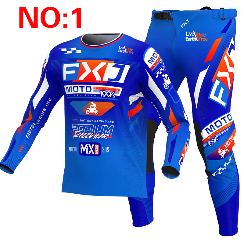 새로운 FXJ 노란색 엔듀로 모토 크로스 기어 세트 m - Cycling Gear Pants 리뷰 및 가격