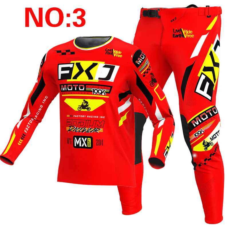 새로운 FXJ 노란색 엔듀로 모토 크로스 기어 세트 m - Cycling Gear Pants 리뷰 및 가격