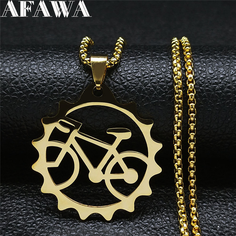 스테인레스 스틸 속이 빈 기어 자전거 펜던트 목걸이,  - Cycling Gear Gifts 리뷰 및 가격