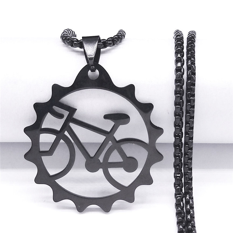 스테인레스 스틸 속이 빈 기어 자전거 펜던트 목걸이,  - Cycling Gear Gifts 리뷰 및 가격